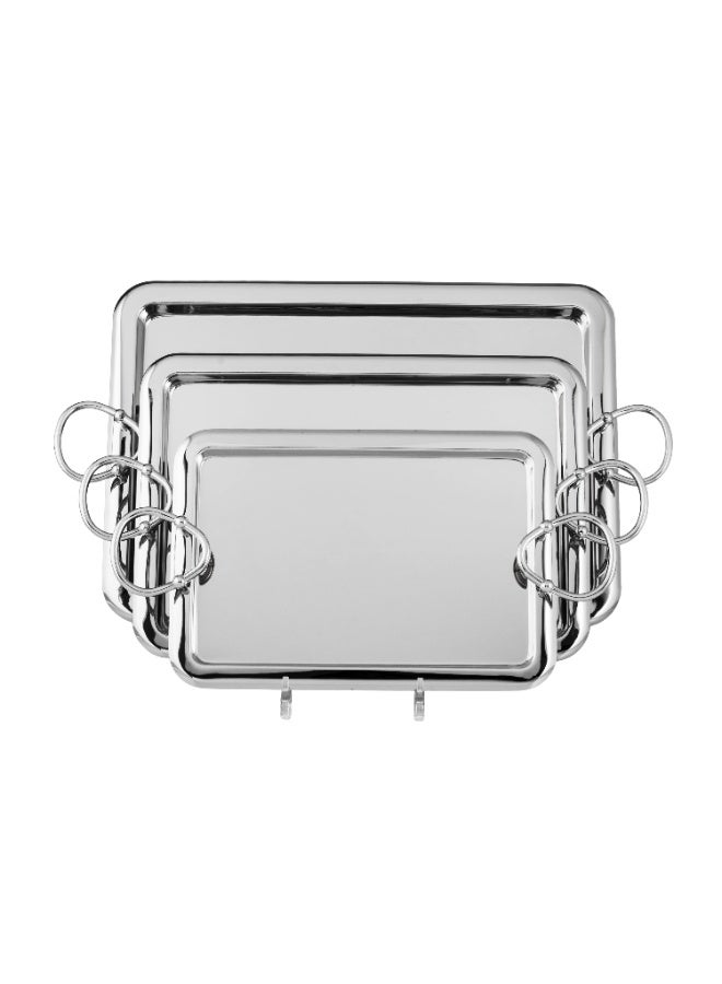 ريفان ✨ تباسي تقديم فاخرة – طقم 3 قطع بتصميم عصري ولمعان مرآتي ✨ - Image 2